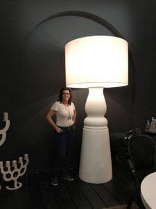 Cris Paola no showroom da Mooi