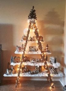 árvore de natal de escada