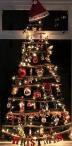 árvore de natal de galhos