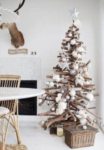 árvore de natal de galhos
