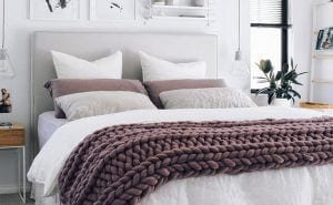 Cama com maxi tricot