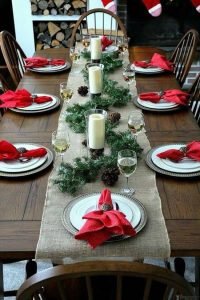 dicas natalinas : Mesa posta natal vermelha