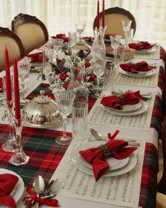 dicas natalinas : mesa posta natal vermelha