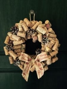 dicas natalinas : Guirlanda de rolha de vinho