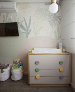 Papel de parede no quarto
