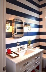 banheiro estilo navy