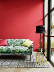 Sala de estar com estampas de mesma tonalidade